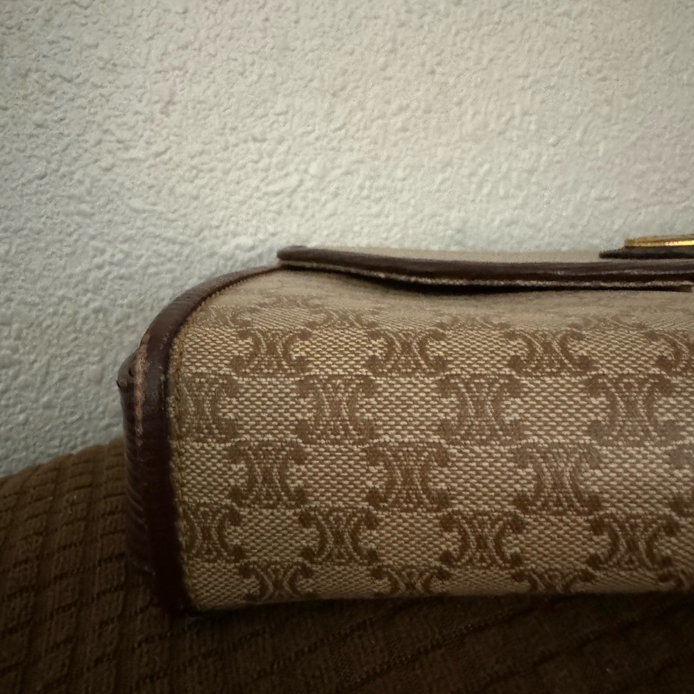 Celine Macadam Blason Triomphe Leather Shoulder B… - image 2